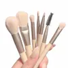 8pcs Profial Pincéis de maquiagem Set Cosmetic Powder Eye Shadow Foundationi Blush Blending Ccealer Beauty Make Up Tool Brushes K4nd #