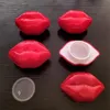 10g vazio frascos de creme facial vermelho rosa grande boca batom Ctainers Lip Shaped Lip Jelly Maquiagem Caso plástico potes cosméticos l1Ip #