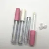 30 st 50 st 2,5 ml klar frostplastplastläppglansrör rosa vita svarta lock vätskor läppstift ctain lipglasma påfyllningsflaska w8hd#