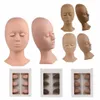 Newcome Training Mannequin Head False Eyel Extensi Practice Head Model Replacement Silice avtagbara ögonlock Makeup Tools P0T7#
