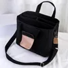 Storage Bags Compact Diaper Bag Capacity Canvas Tote With Multiple Compartments Waterproof Pouch Wear Resistant Handle