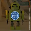 데스크 테이블 시계 2023 현대 홈 장식 로봇 테이블 시계 야간 조명 3D 빛나는 큰 알람 시계 조명 어두운 책상 시계에 reloj pared horloge l240323