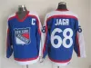 Pittsburgh Throwback Retro Hockey 68 Jaromir Jagr Jersey Vintage Classic CCM Zwart Wit Blauw Geel Team Kleur Borduursel voor Spor