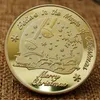 Ing Santa Claus cadeau à collectionner Gold plaqué Souvenir Coins North Pole Collection Joyeux Noël Commémorative Coin S