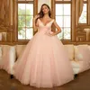 Runway Dresses Evening Dress Pink V-Neck Prom 2024 Party Shining Tulle Floor Mopping Elegant Customization