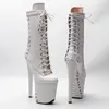 Dance Shoes 20CM/8inches PU Upper Modern Sexy Nightclub Pole High Heel Platform Women's Boots 487