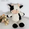 Stuffed Plush Animals 30cm Soft White Black Cow Stuffed Animal Toys Plushie Cartoon Milk Catt Doll For Kids Appease Toy Cute Nap Pillow Baby Gifts L240320