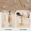 Keuken Opslag 1/3/5PCS Universele Haak Multifunctionele 360 Graden Gedraaid Draaibare Zes-klauw Rack organizer Lepel Hanger