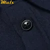 Осенние рубашки свитера поло в базовых рубашках с длинным рукавом Slim Fit Business Classic Polo Male Winter Size S-3XL 240328