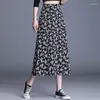 Skirts Women Pleated Tutu Tennis Beach Kawaii Skirt Jupe Punk Short A Line Black Chiffon Floral High Waist Bandage Sexy Summer