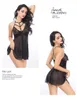 Women Lingerie Dress Erotic Sexy Sleeveless Perspective Lady Nightdress Transparent Black Red Exotic Dress Female Underwear 003