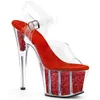 Dance Shoes Women's 17CM/7inches PVC Upper Plating Platform Sexy High Heels Sandals Pole 020