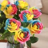 Декоративные цветы, 2 шт., красочные и яркие имитации роз — реалистичное прикосновение к свадебным украшениям, предпочтительным является экологический подход