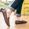 Casual skor Storlek 44 män mode äkta läder loafers mockasins glid på mäns lägenheter manliga körning