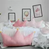 Baby Plush Toy Cartoon Crown Shape Pillow Pink Cushion Gift Birthday Party Room Decoration Boy Girls Sleeping Bedding Pillows 240313