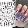 1 stücke Neue 3D Devil's Eye Schlange Nagel Aufkleber Nail art Decorati Schwarz Weiß Frs Blätter Aufkleber Nail art abziehbilder Teile j2XW #