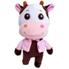 Jouet en peluche de vache pour Couple, mignon, bleu, rose, jeux pour enfants, camarades de jeu, cadeaux de vacances, décoration de chambre, vente en gros, 2024