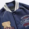 Baseball Uniforme Veste Hommes Lettre Brodée Streetwear Varsity Vestes Vintage Harajuku Casual Collège Printemps Automne Unisexe 240320