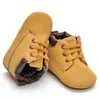 Premiers marcheurs de haute qualité printemps automne infantile bébé garçon semelle souple mode chaussures de berceau en cuir PU 0-18 mois