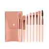 8 Pcs Makeup Brush Set Soft 3 Colors Eye Shadow Highlighter Loose Powder Blush Blending Small Brush Makeup Brushes Tools S0FW#