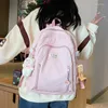 Backpack School Feminino Feminino University Firls 'Travel Book Backpacks Pacote suave Moda Mulher Bolsa Casual Pacote de grande capacidade