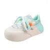 Sapatos casuais 2024 kawaii moda all-match plataforma esportes estilo dedo do pé redondo primavera outono versão coreana doce bonito tênis