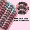 20Pairs 10-25mm Dramatische My Fake Eyeles Natürliche Flauschige Weiche Lg Les Extensi Wiederverwendbare Eyels Make-Up Werkzeuge T9IZ #