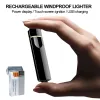 Verktyg Flint Survival Lighter Fire Starter Tändning USB Laddning Permanenta cigaretttillbehör Utomhusverktyg Fält Fingeravtryck Cigar