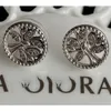 Äkta 925 Sterling Silver Tree of Life Studörhängen Lämplig för örhängen Stud Smycken 297843CZ Fashion Jewelry