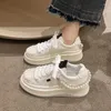 Casual Shoes Design Women White 2024 Pearls Chain Flat Woman Sneakers Platform Zapatos De Mujer