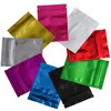 Sacs de stockage 100pcs 7.5 / 10cm Sac en papier d'aluminium auto-scellant réutilisable bonbons moulu grains de café collation noix fruits thé emballage pochettes