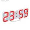 Bureau Tafelklokken 3D Morden LED Digitale Wandklok Tafel Bureau Alarm Horloge Duurzaam Nachtlampje Lamp voor thuiskantoor L240323