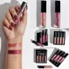 4 unids/set brillo de labios Mini maquillaje de labios mate Waterdichte N-stick N-Fading barras de labios maquillaje Cosmetis cuidado de los labios herramientas de belleza P75p #