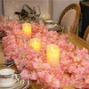 180 cm fleurs artificielles avec lumières LED fleur de cerisier Sakura guirlande de mariage arc de jardin toile de fond décor de fête à la maison fausses plantes 240321