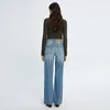 Женские джинсы 2024, элитные ретро весенне-осенние прямые брюки для похудения с высокой талией для женщин-бойфрендов
