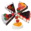 Fiori decorativi Pu modello alimentare artificiale frutta dessert mousse decorazioni per la casa artigianato ristorante torta magneti per il frigo set da 6 pezzi