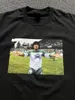 24SS 봄 여름 유럽 미국 축구 스타 프린트 티 패션 남성 짧은 슬리브 Tshirt 여자 옷 캐주얼면 T 셔츠