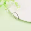 Pierścienie klastra 925 Sterling Srebrny promieniujący błyszczące serca dla kobiet Wedding zaręczynowy Pierścień palca