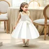 Mädchen Kleider Kleinkind Pailletten 1. Geburtstag Taufe Kleid für Baby Kinder Kostüm Schleife Prinzessin Weiß Hochzeit Abendkleid