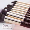 JUP Makiup Pędzle Ustaw Profial Makeup Pędzel Powder Foundati Eyeshadow Highlergher 15pcs Natural-syntetyczne pędzle do włosów 6718#