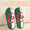 Chinelos Bandeira da Argélia Chinelo para mulheres homens fofo inverno quente interior