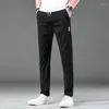 Pantaloni da uomo 2024 Primavera/Estate Casual Elastico Per Uomo Gamba Dritta Coreano Fondo Bianco Lungo Sudore Morbido E Traspirante