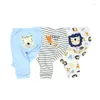 Broek Kiddiezoom 3 stks/partij Mode Cartoon Katoenen Baby Jongen Meisje Broek Zacht