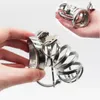 Stainless Steel Male Lockable Chastity Device with Hook Breathable Cock Cage Penis Spikes Ring BDSM Bondage Adult Sex Toys Man 240312