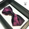 Wedding Groom Man Suit Iris Purple Pink Mens Musza Mężczyźni i Kobiet Business Office Dobry typ 240320