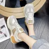 Casual Shoes Brand Designer Women 2024 Autumn Thick Sole Women's Chunky Sneakers Ful Dirty Fashion Reflective Girls Sport