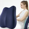 Oreiller de bureau lombaire longue assise pour la Protection de la taille, couleur unie, Support pratique en coton à mémoire de voiture pour voiture