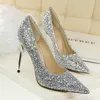 HBP Non-Brand Western style Fashion Shiny Sexy Ladies Dress Shoes Wholesale High Heel Women Shoes with Fashionable Design