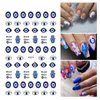 3D Snake Design Nail Stickers Evil Eye Feminin Nail Art Tattoo Slider Gel Polish Decal Temporary Tattoo Decoratis B5B5#