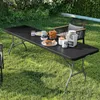 Camp Furniture 8FT Folding Tables Table Pliante Heavy Duty With Carrying Handle Black Picnic Camping Supplies Desk Chair Outdoor